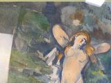 un tableau représentant une femme nue ailée accroché au mur