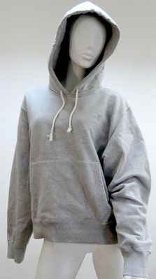 grey hoodie on a mannequin mannequin with a white background