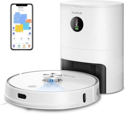 HONITURE Robot Aspirateur Laveur avec Station de Vidange, As…