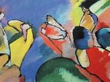 an image of a painting of a group of people riding horses