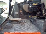 a close up of the inside of a construction vehicle
