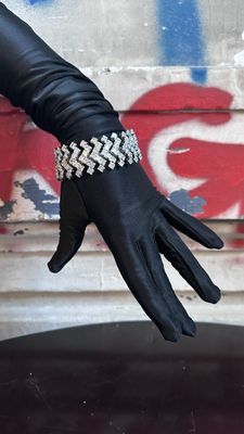 Bracelet 19/21cm  A.VAUTHIER Métal argenté et cristal Neuf dans la boî - Photo 1