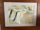 une image d'un tableau représentant une femme allongée sur un lit