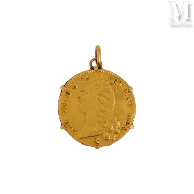 gros plan d'une pièce d'or sur fond blanc