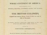 the title page of an american atlas, with a picture of the british colonies and the british colonies