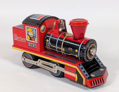 DAIYA Japon Locomotive en tôle lithographiée (12,5x24x7,5cm)