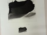 une photo d'une peinture en noir et blanc sur papier