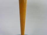 an image of a table lamp with a wooden cone on it