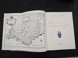 an open book with a map of france on it