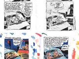 des croquis tirés d'une bande dessinée mettant en scène divers produits alimentaires