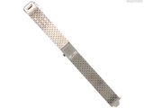 an image of a watch strap with a metal buckle on a white background