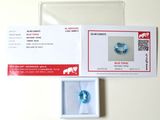 une carte sur laquelle figure l'image d'un diamant bleu