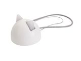 an image of a white cat shaped object on a white background