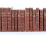 les livres sont alignés en rangées sur une surface blanche