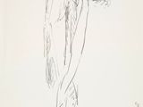 an image of a black and white drawing of a man on a cross