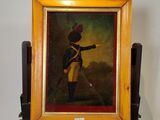 une photo d'un tableau représentant un soldat, posé sur un socle