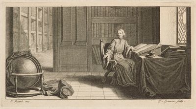 illustration représentant une femme assise sur une chaise dans une pièce