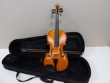 a violin that is sitting in a case on a table