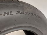 a close up of a tire on a white surface