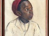 portrait d'un jeune garçon coiffé d'un bonnet rouge