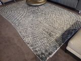 un grand tapis sur le sol d'un salon