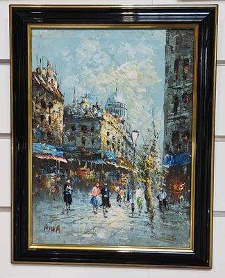 HST contemporaine signée RIDA dimensions hors cadre 32x43 en…