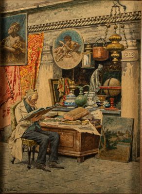 Antonio CANELLA (1849-1922) L'antiquaire - Photo 1