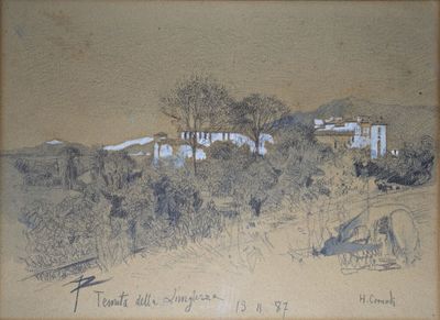 Hermann CORRODI (1844-1905), Château de Lunghezza, Rome, Ita…