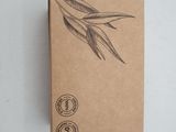 an image of a brown box with a drawing of a leaf on it