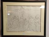 une image représentant un dessin d'un groupe de personnes assises sur une chaise