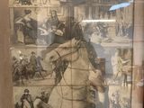 a picture of a man riding a horse in a picture frame