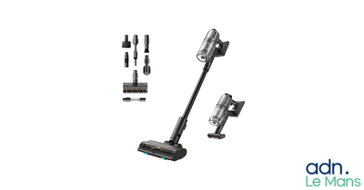 two different types of vacuum cleaners are shown on a white background