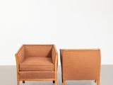 pair of mid century danish lounge chairs