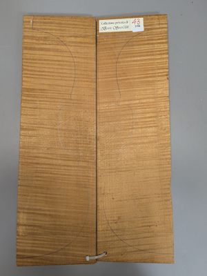 Fond en deux parties en érable pour violon, ~45,5cm