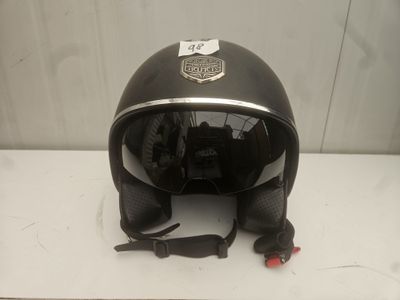 a helmet that is sitting on a table