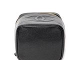 chanel black cavia leather cosmetic case