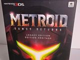 La boîte du jeu Metroid est posée sur la table.