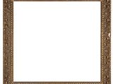 a gold ornate frame on a white background