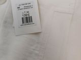 the back of a pair of white pants with a tag on it