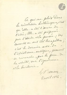 an old handwritten letter with a black ink writing on a piece of paper