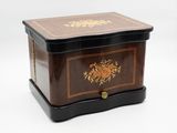 an image of a wooden box with a floral design on it