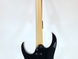 an electric guitar is sitting on a stand on a white background