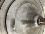a close up view of a metal object on the ground
