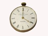 a clock with roman numerals on the face of it