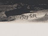 a black and white photo of a plane on the runway