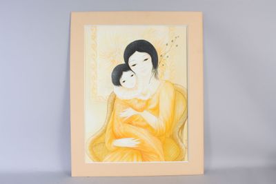 an image of a painting of a woman holding a child
