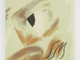 an image of a painting on a white wall with a black eye