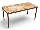 an image of a table with a tile top on it