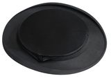 black hat on white background with clipping for text