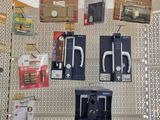 many items on the wall in the store for sale